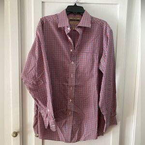 Roundtree & Yorke Red and Blue Plaid Shirt
